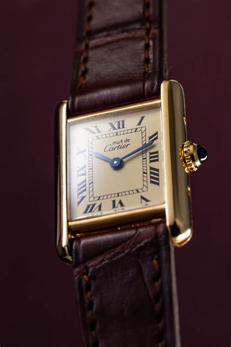 cartier paris vermeil|Cartier vermeil tank quartz.